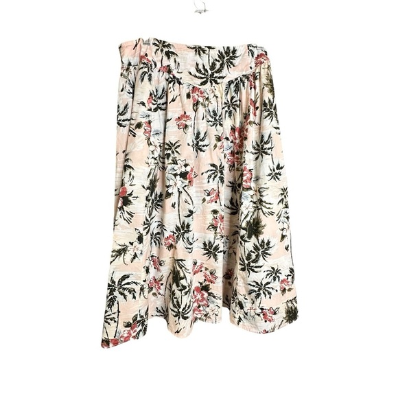 Torrid Hawaiian print ZIP closure, multicolor midi full skirt sz 12 - Picture 6 of 10